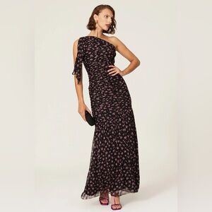 Shoshanna Vivine Tossed Rose Gown Sz 16